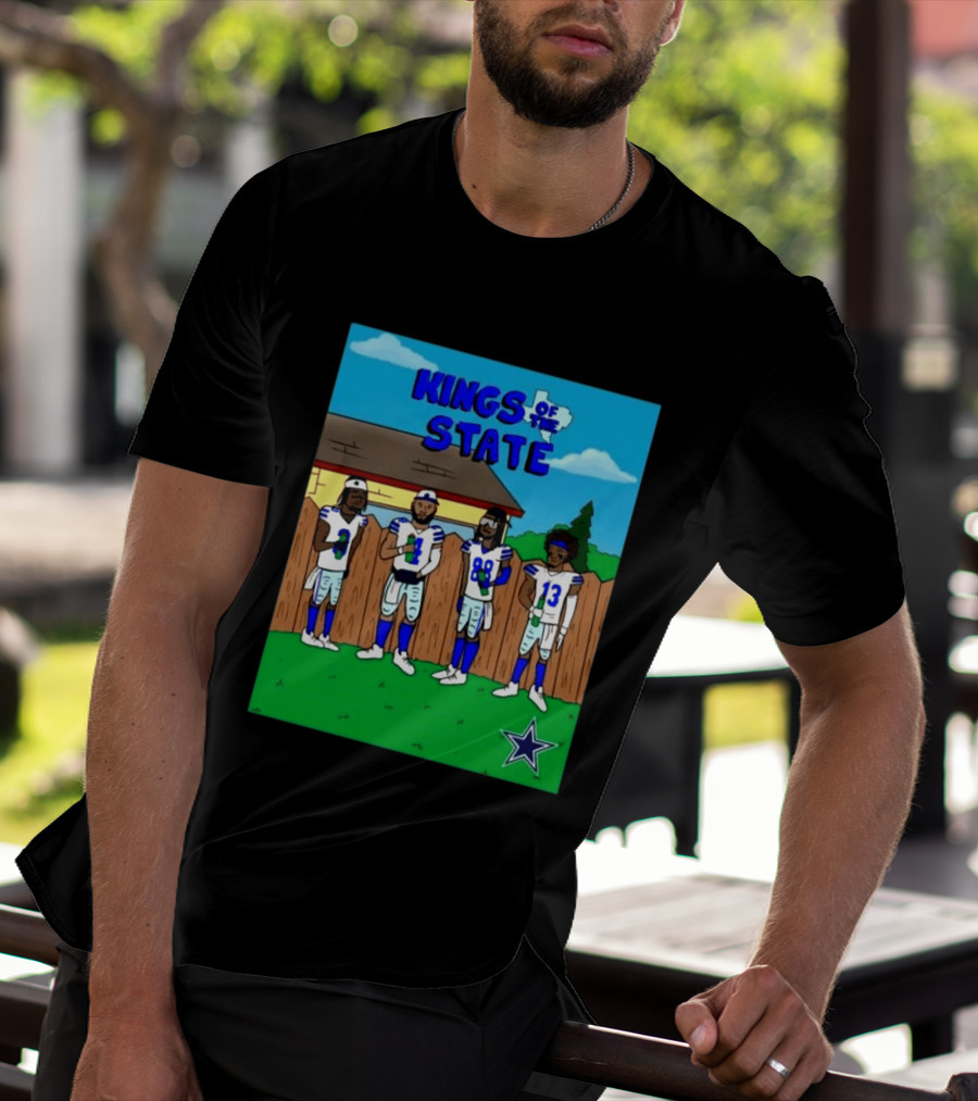 Dallas Cowboys Kings Of The State Football Team Texas Dedication T-Shirt