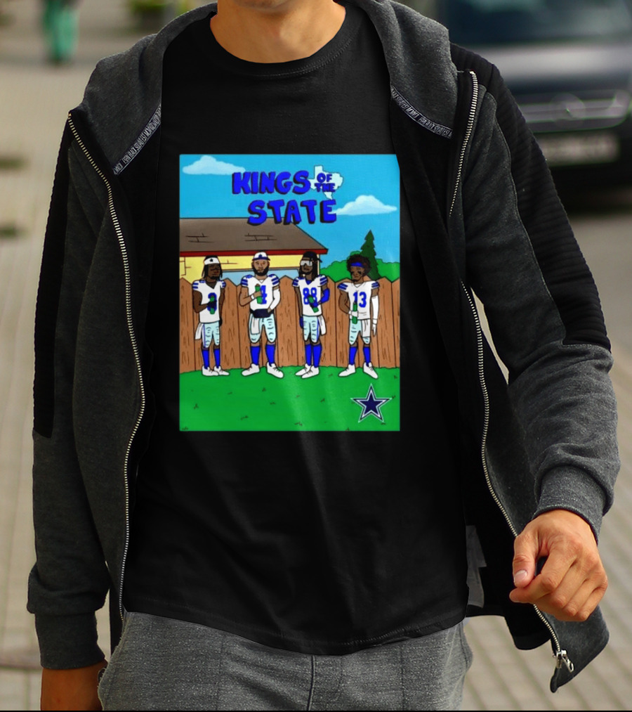 Dallas Cowboys Kings Of The State Football Team Texas Dedication T-Shirt