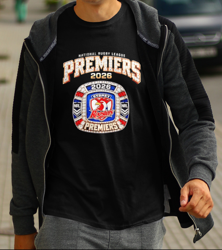 National Rugby League Premiers 2026 Sydney Roosters Ring T-Shirt