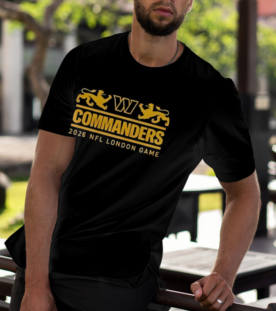 Commanders 2026 NFL London Game Washington Logo Lions T-Shirt