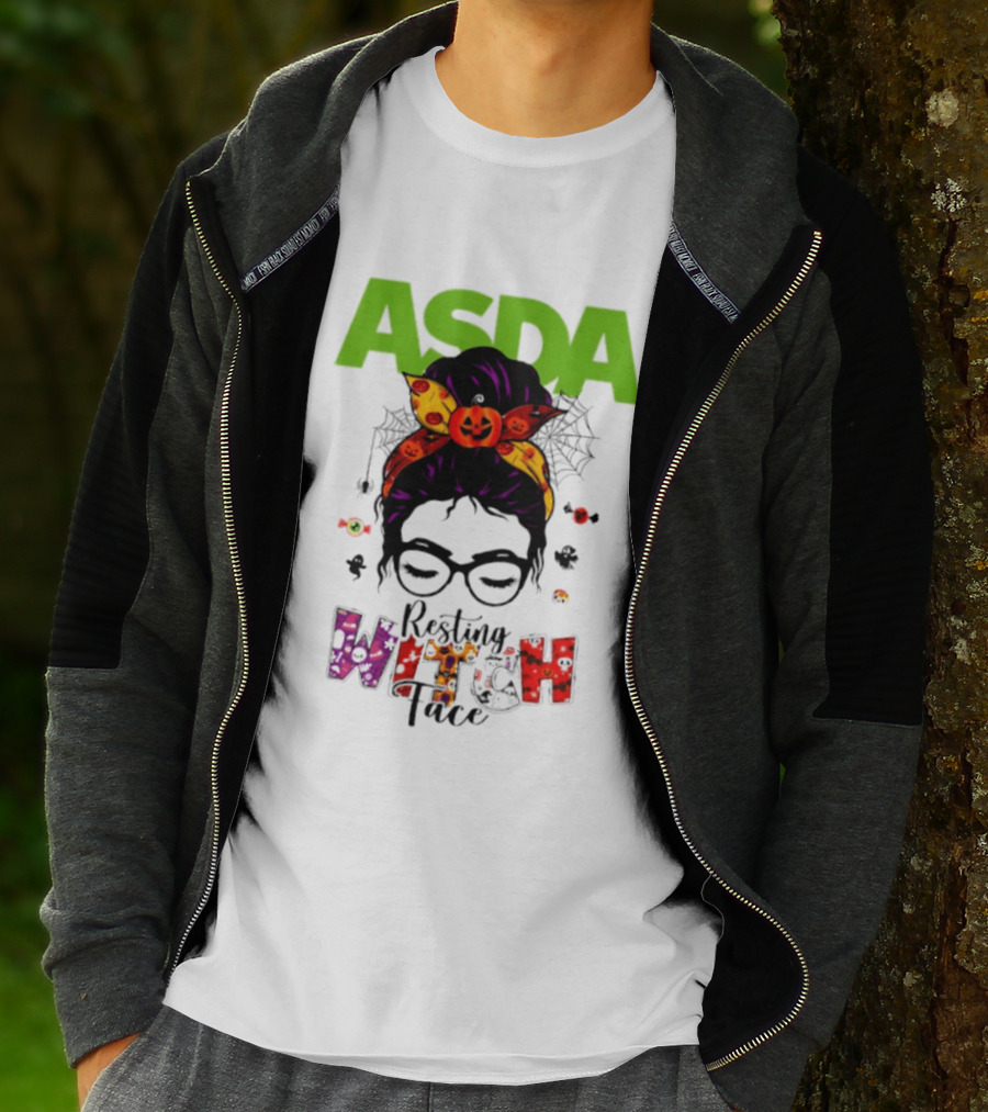 ASDA Resting Witch Face Halloween 2026 Pumpkin Headband Glasses T-Shirt