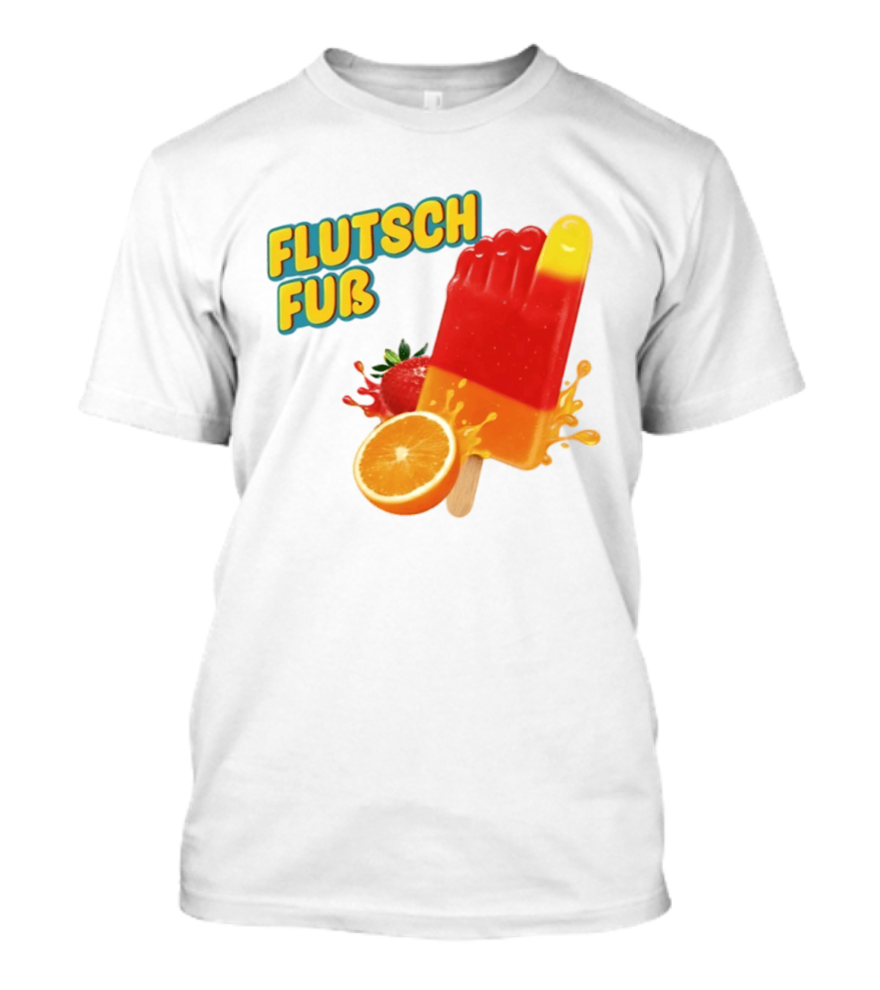 Flutsch Fub Popsicle Orange Strawberry Splash T-Shirt