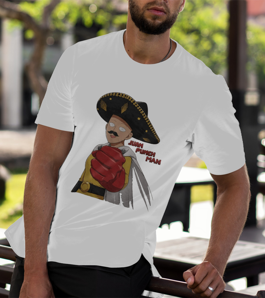 Juan Punch Man Mexican Sombrero Moustache T-Shirt