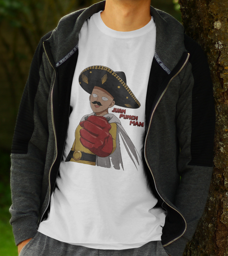Juan Punch Man Mexican Sombrero Moustache T-Shirt