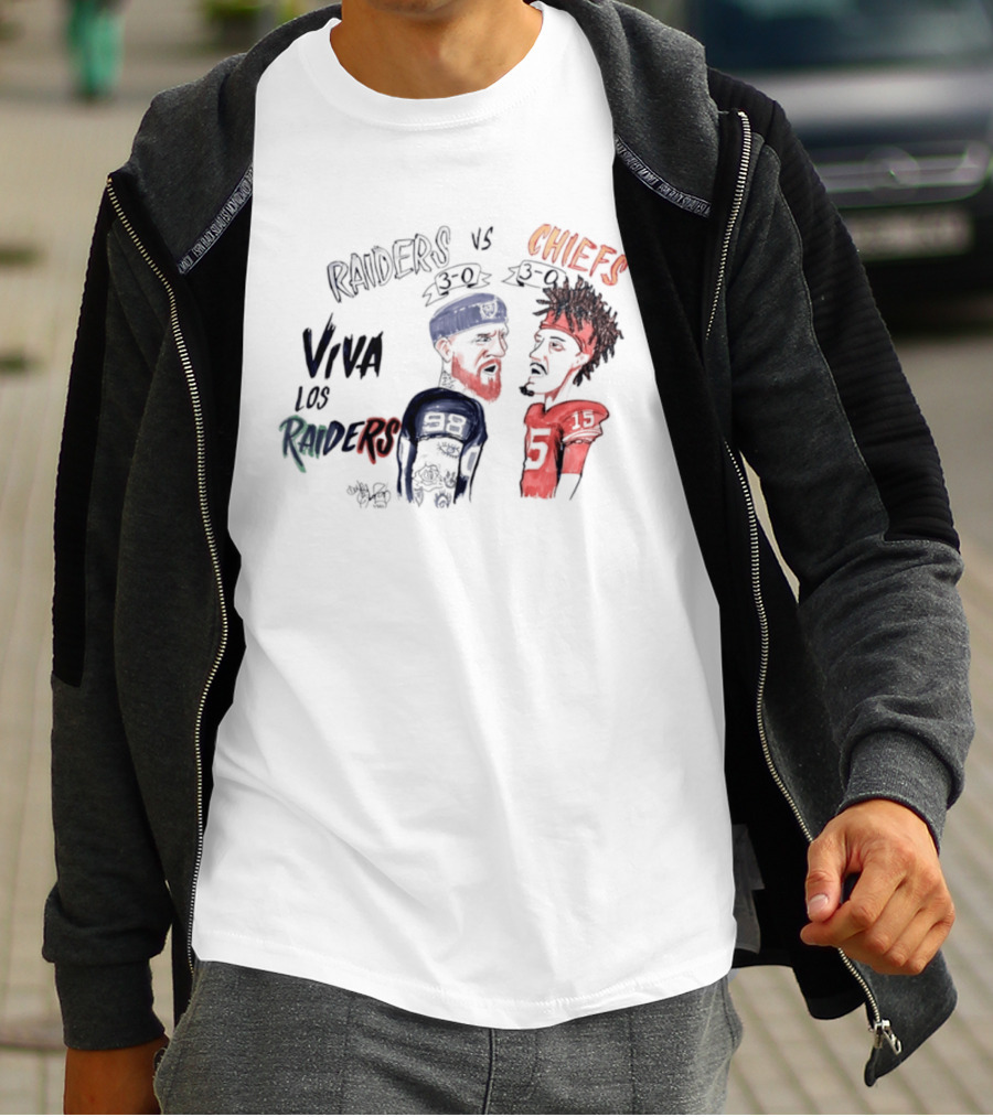 Viva Los Raiders 98 Vs Chiefs 15 Caricature T-Shirt
