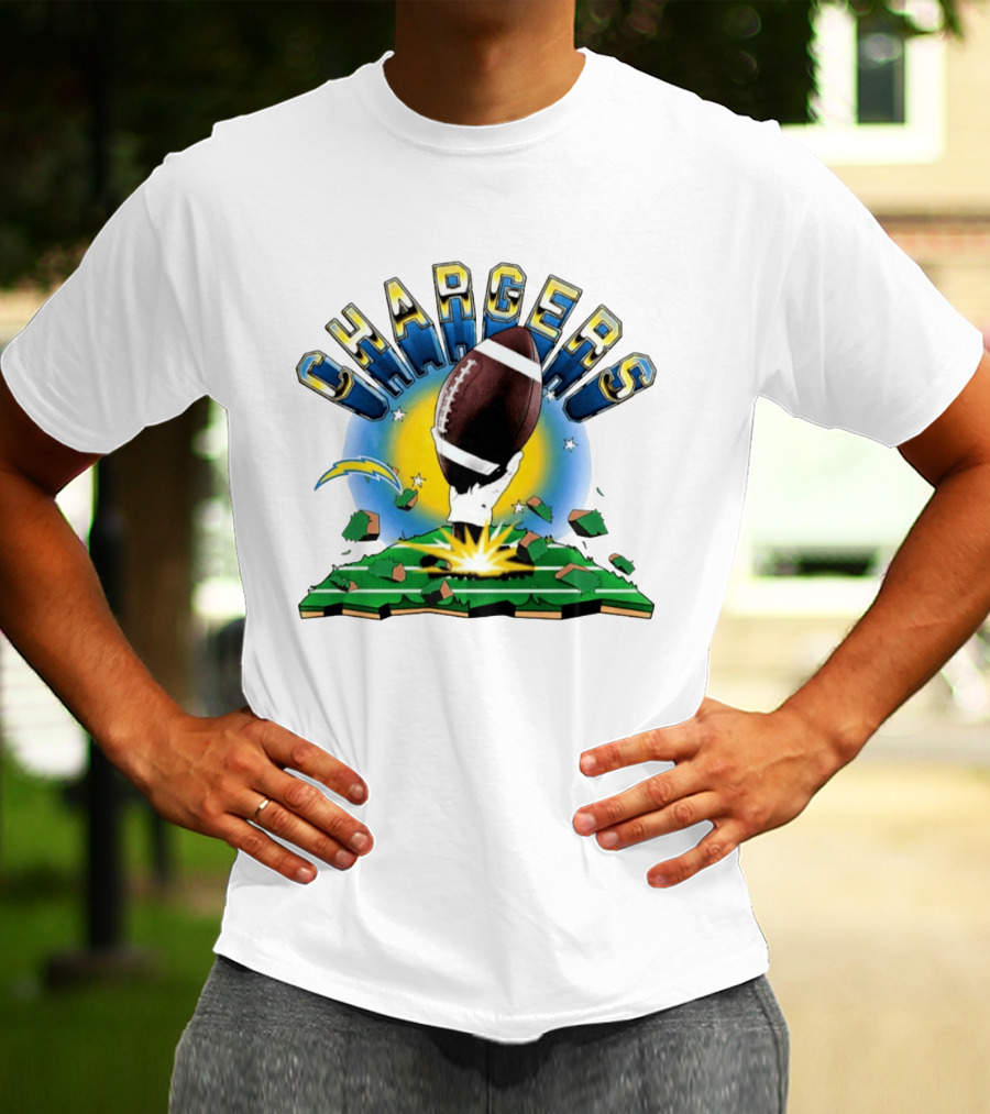 Los Angeles Chargers 2026 Explode Clubhouse Football Burst T-Shirt