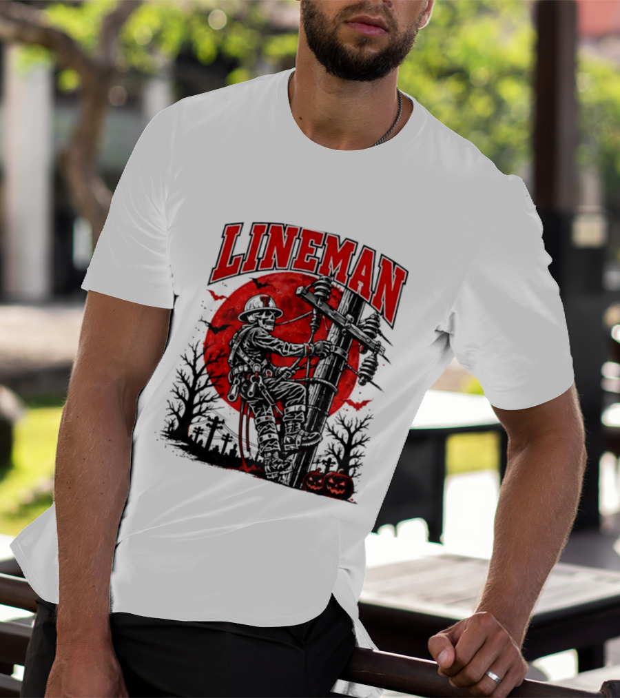 Texas Tech Red Raiders Lineman Halloween Skeleton Scene 2026 T-Shirt