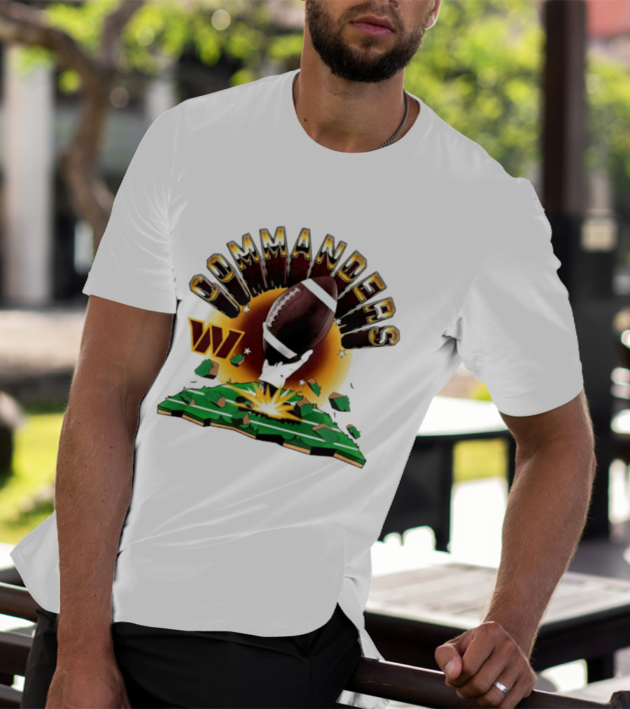 Washington Commanders 2026 Explode Clubhouse Commanders Football Burst T-Shirt