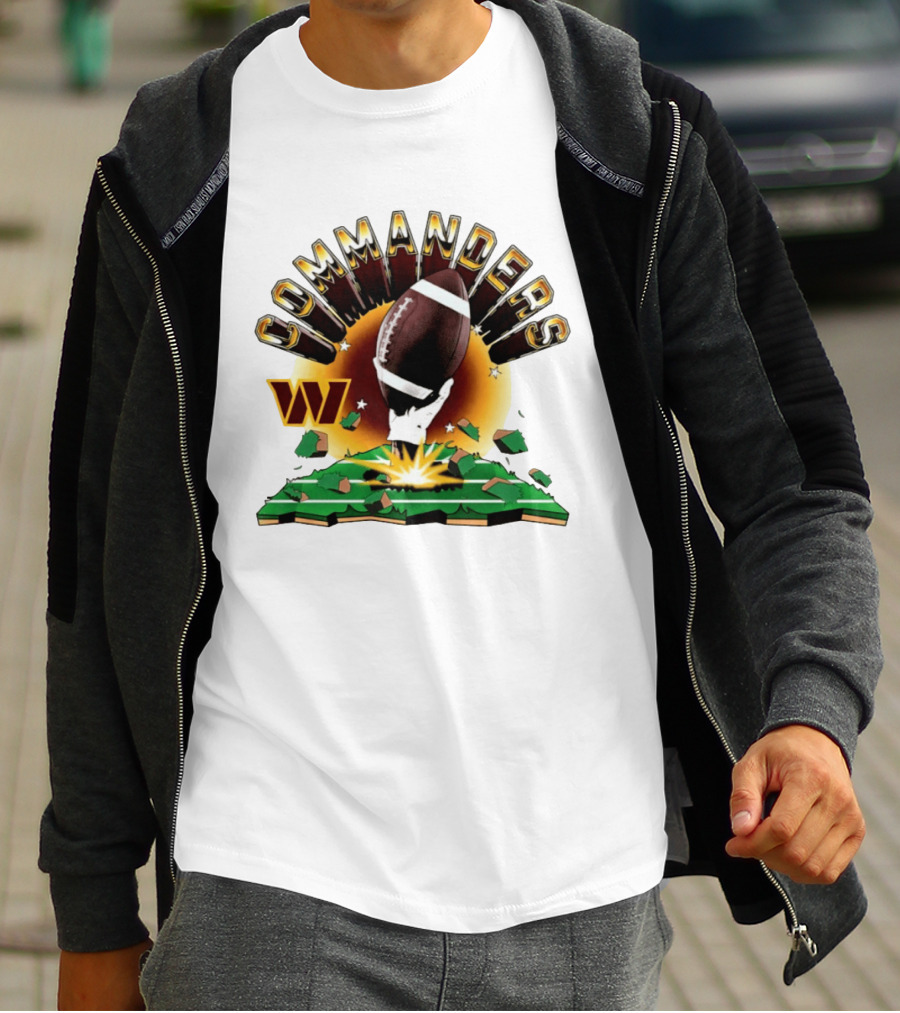 Washington Commanders 2026 Explode Clubhouse Commanders Football Burst T-Shirt