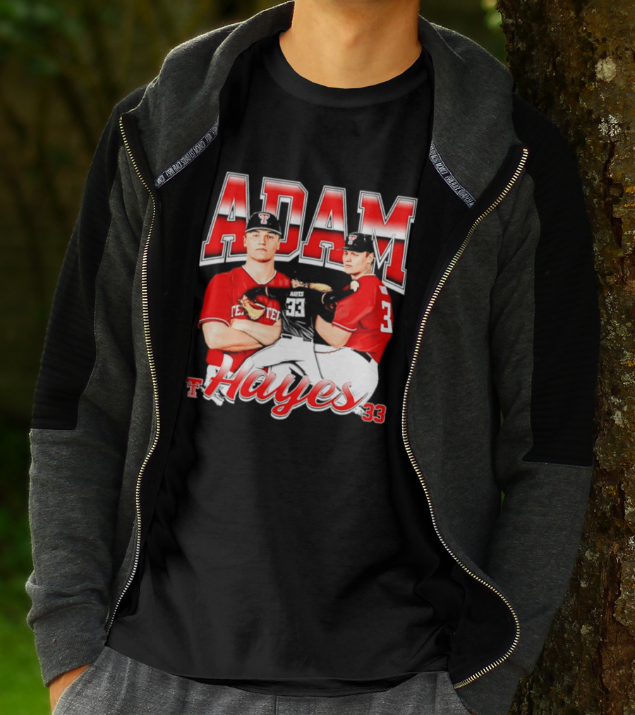 Adam Hayes Texas Tech 33 Red Raiders Football NCAA T-Shirt