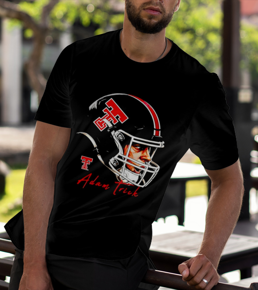 Adam Trick Texas Tech Red Raiders Football Helmet NCAA Game Face T-Shirt