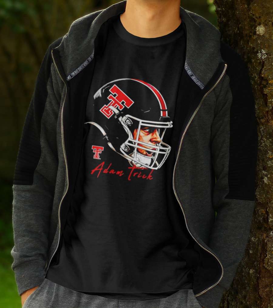 Adam Trick Texas Tech Red Raiders Football Helmet NCAA Game Face T-Shirt