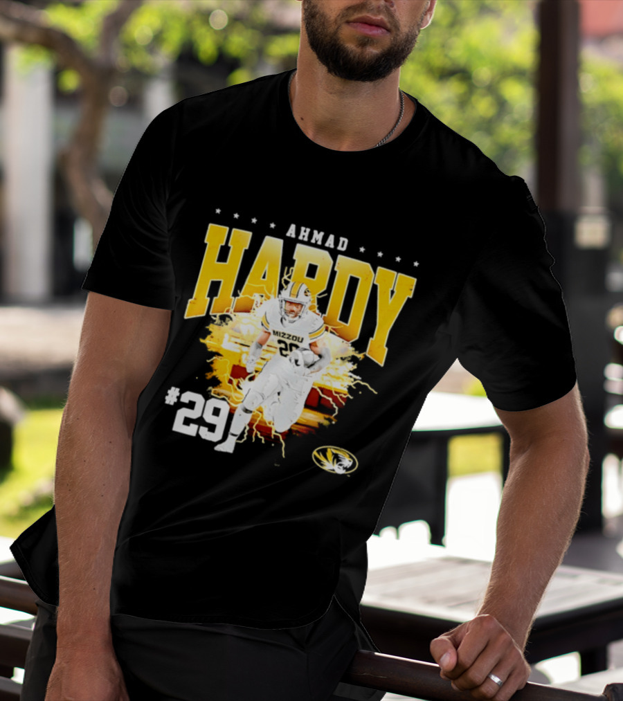 Ahmad Hardy Missouri Tigers NCAA Football #29 Lightning T-Shirt