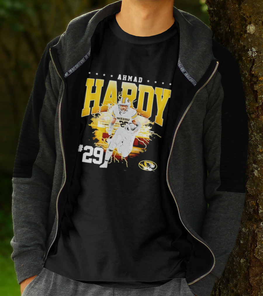 Ahmad Hardy Missouri Tigers NCAA Football #29 Lightning T-Shirt