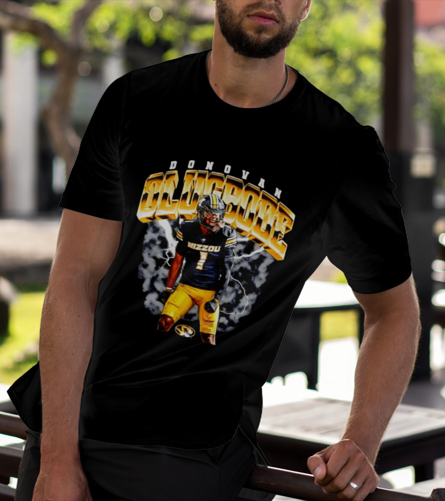 Donovan Olugbode Mizzou Tigers Football Lightning NCAA T-Shirt