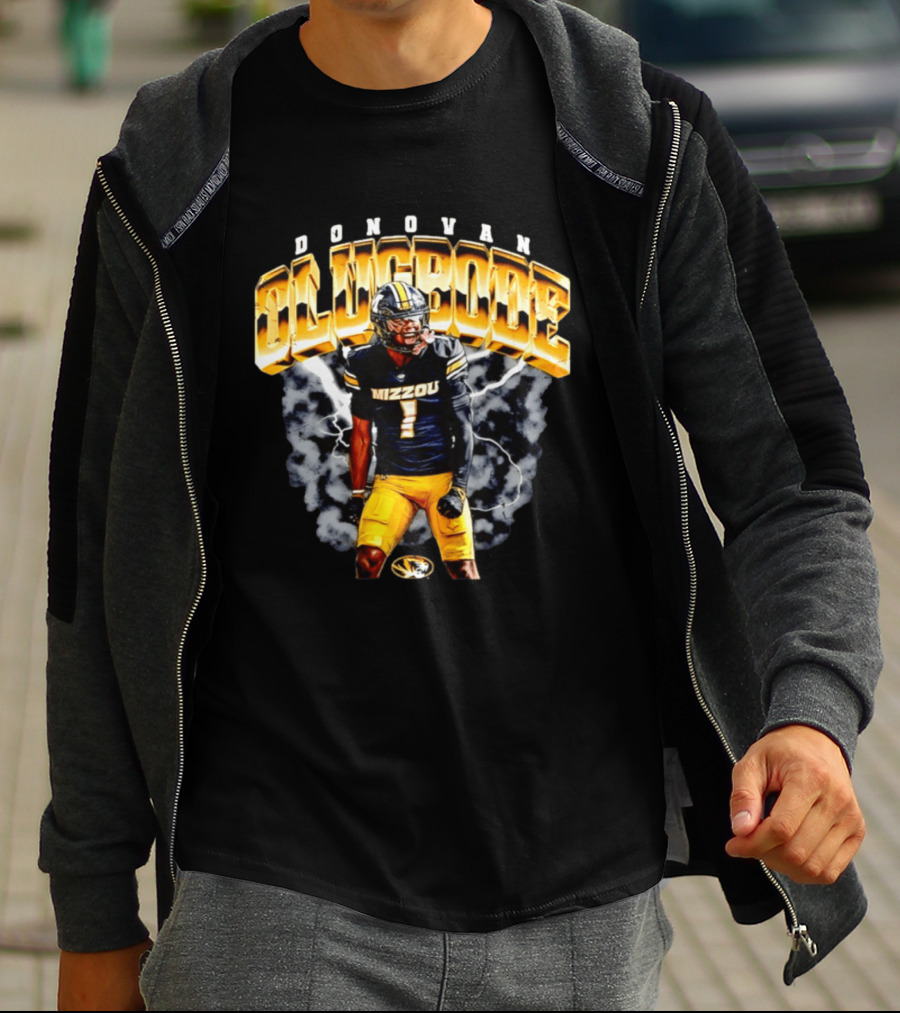Donovan Olugbode Mizzou Tigers Football Lightning NCAA T-Shirt