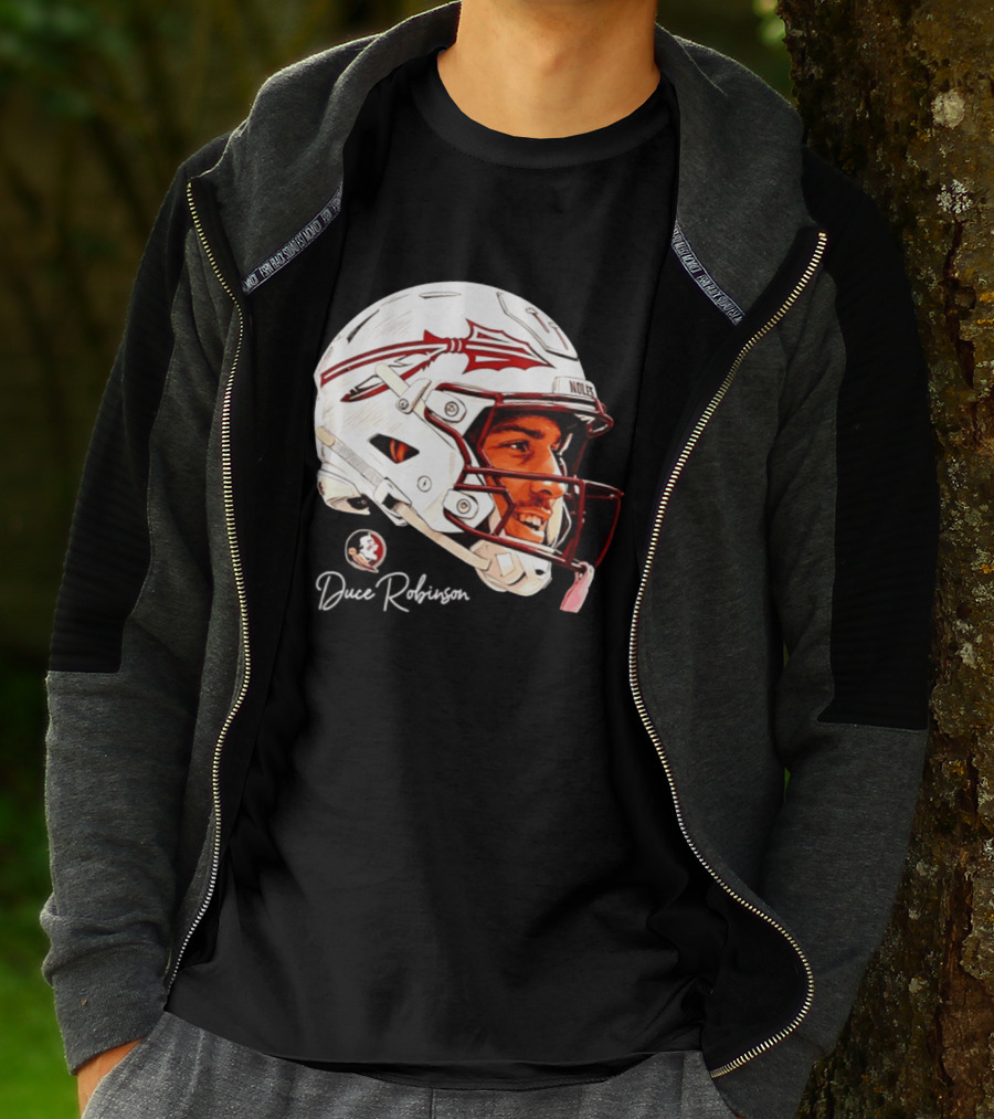 Duce Robinson Florida State Seminoles Football NCAA Game Face Helmet T-Shirt