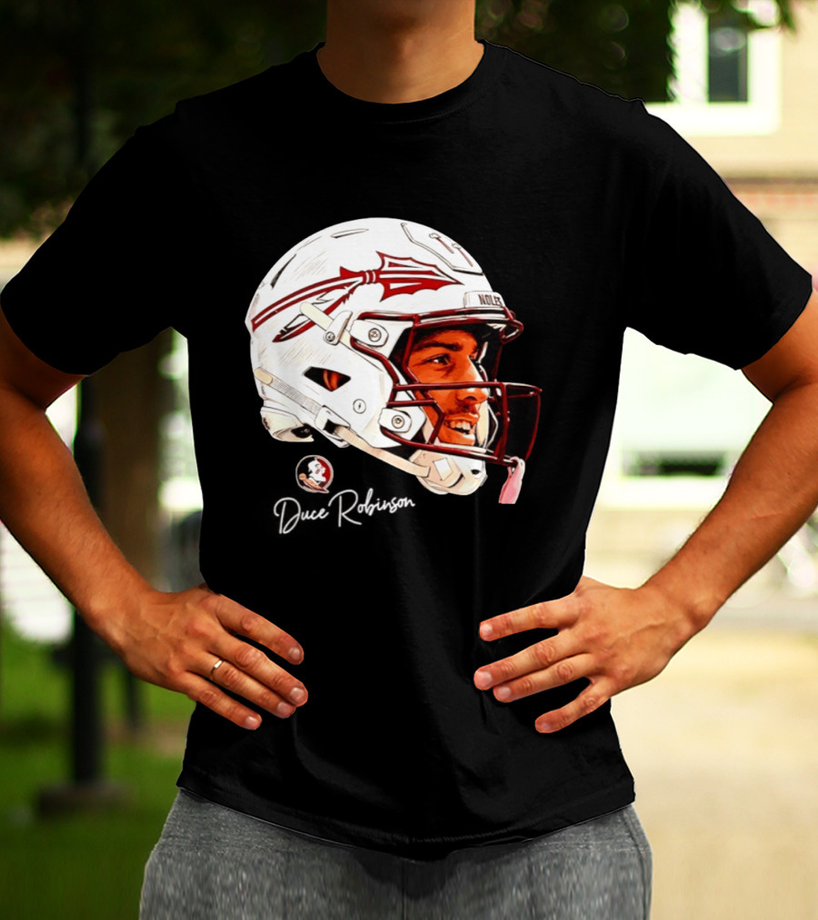 Duce Robinson Florida State Seminoles Football NCAA Game Face Helmet T-Shirt