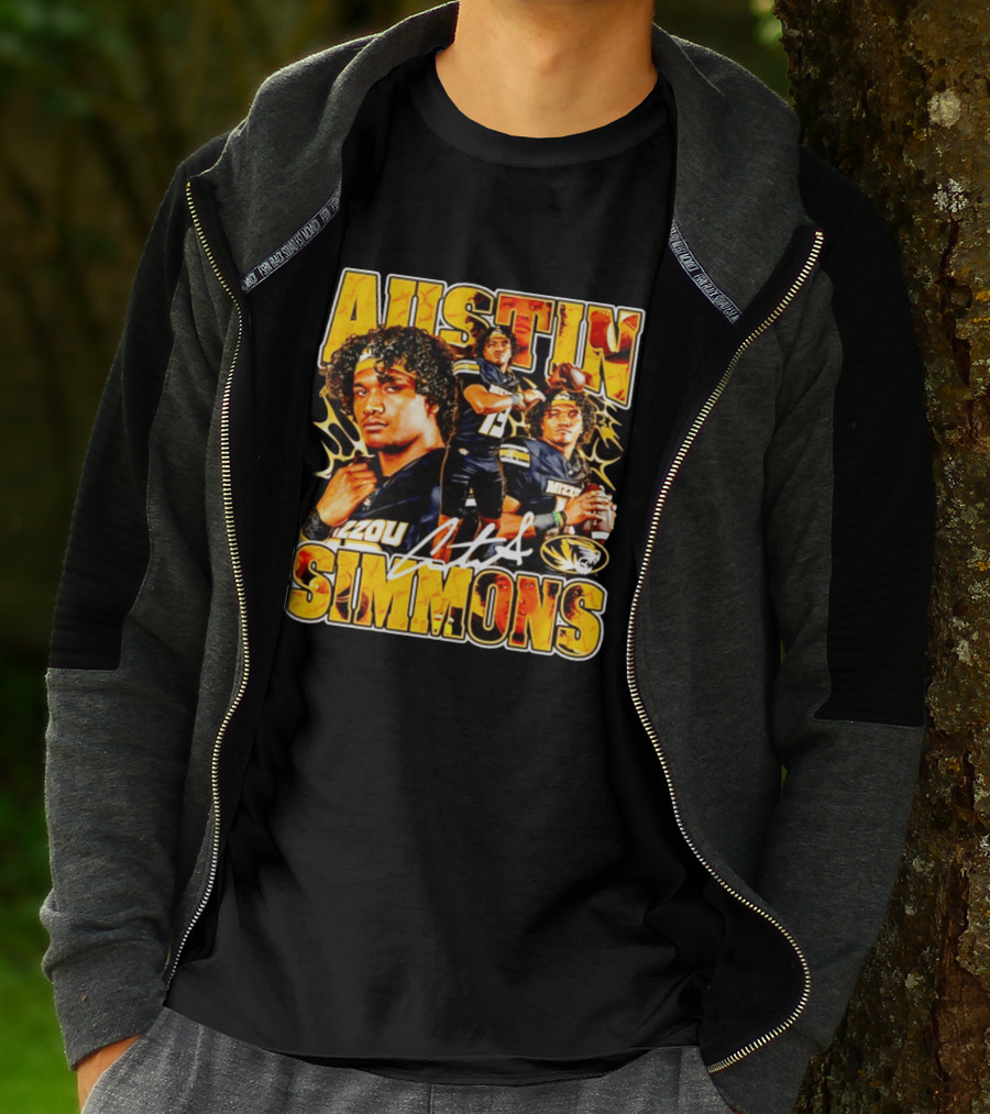 Austin Simmons Mizzou Tigers Football NCAA Player Collage T-Shirt