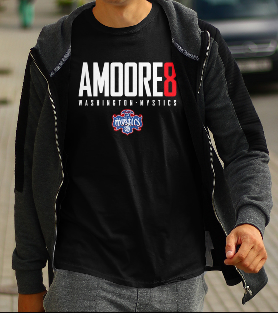 Amoore 8 Washington Mystics WNBA Mystics T-Shirt