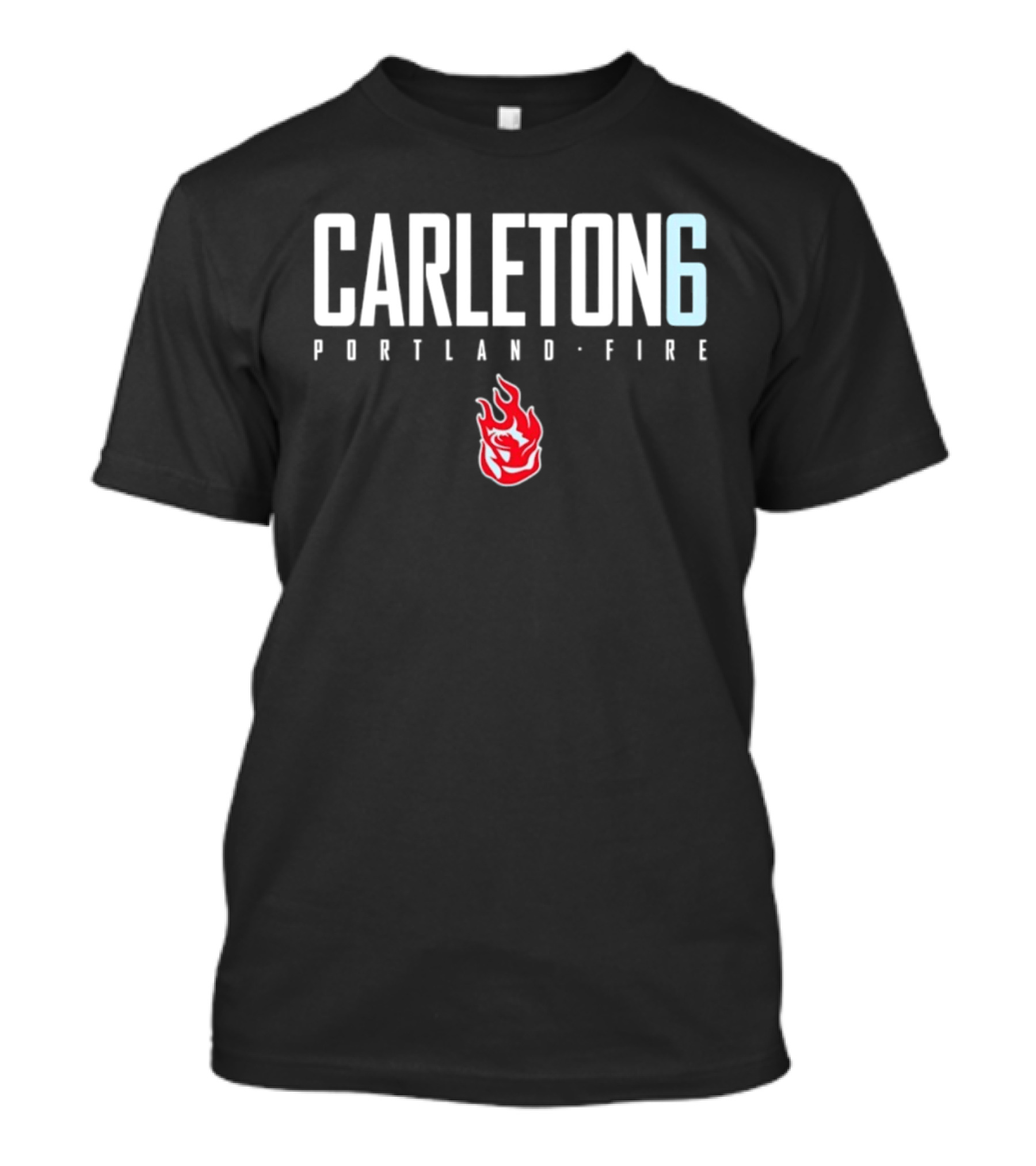 Bridget Carleton 6 Portland Fire WNBA Apparel Flame T-Shirt