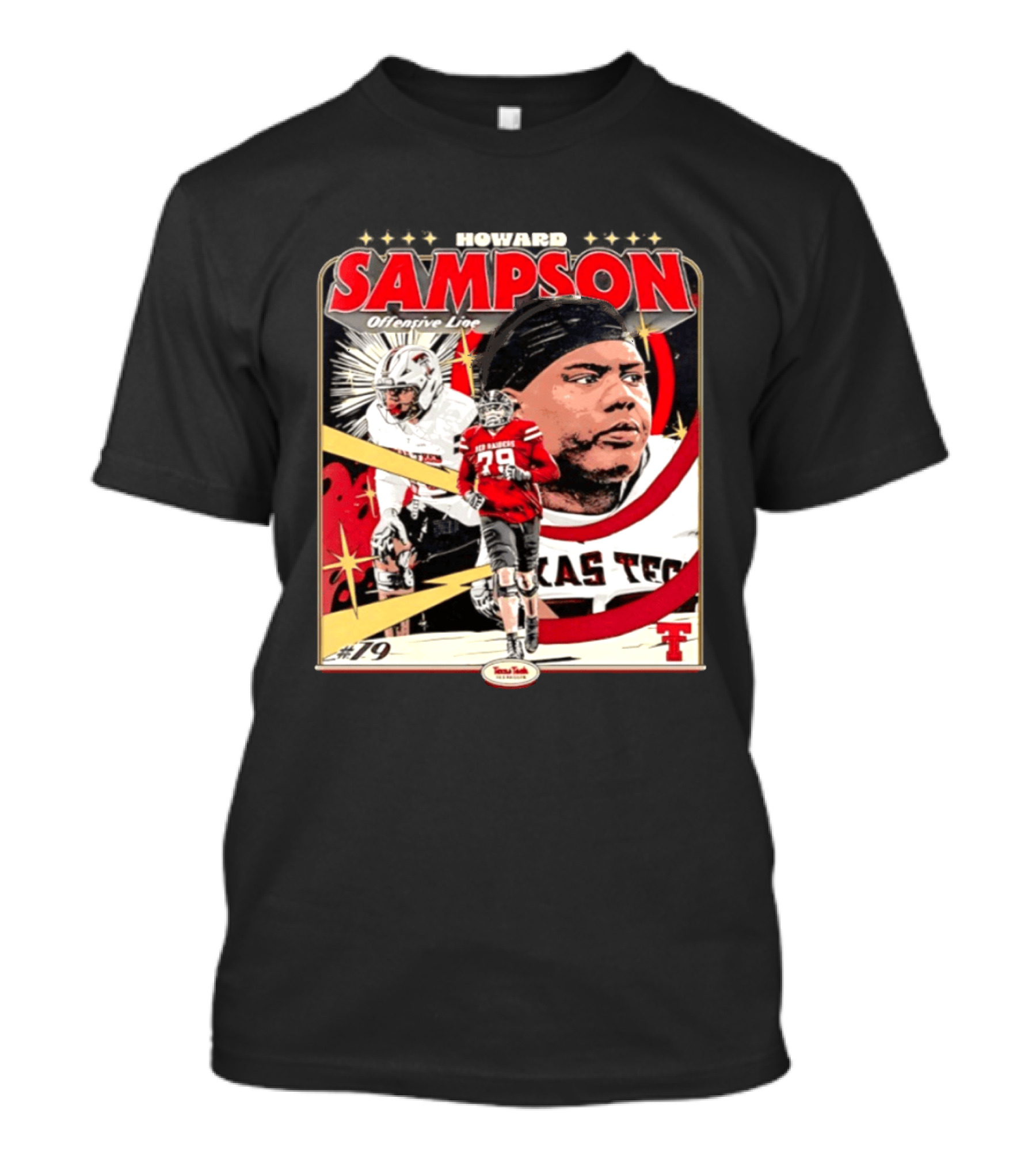Howard Sampson Texas Tech Red Raiders Football Offensive Line #79 NCAA T-Shirt