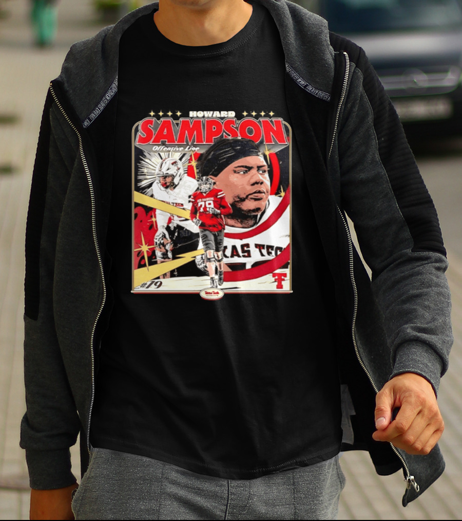 Howard Sampson Texas Tech Red Raiders Football Offensive Line #79 NCAA T-Shirt
