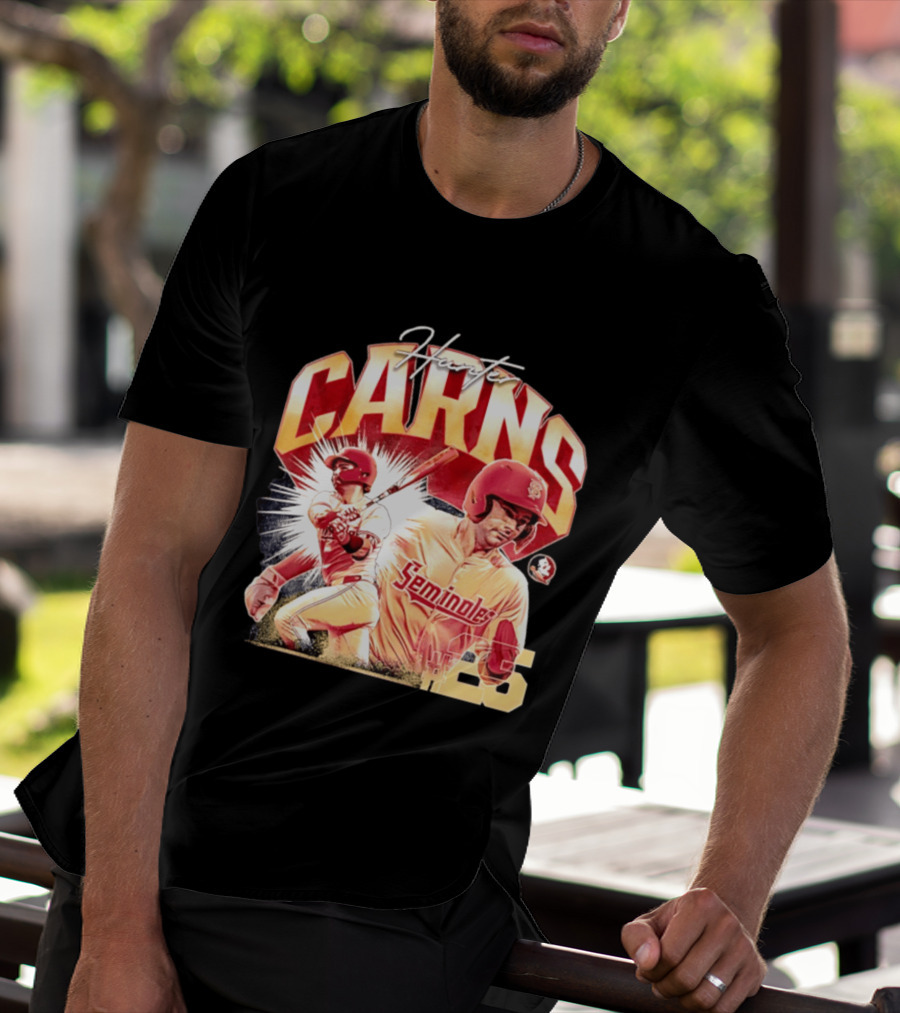 Hunter Carns Seminoles Baseball Florida State NCAA Player 25 T-Shirt