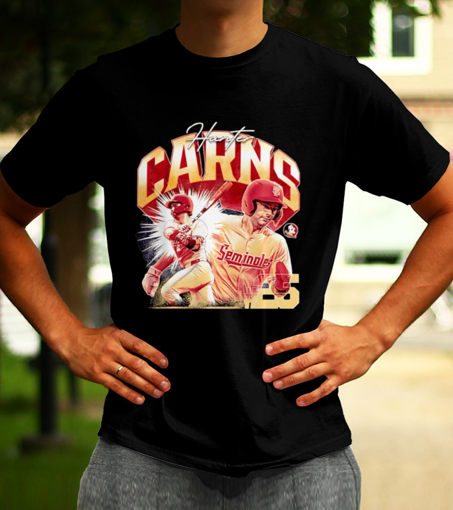 Hunter Carns Seminoles Baseball Florida State NCAA Player 25 T-Shirt