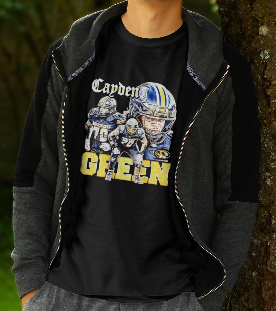 Cayden Green Mizzou 70 Missouri Tigers NCAA Football T-Shirt