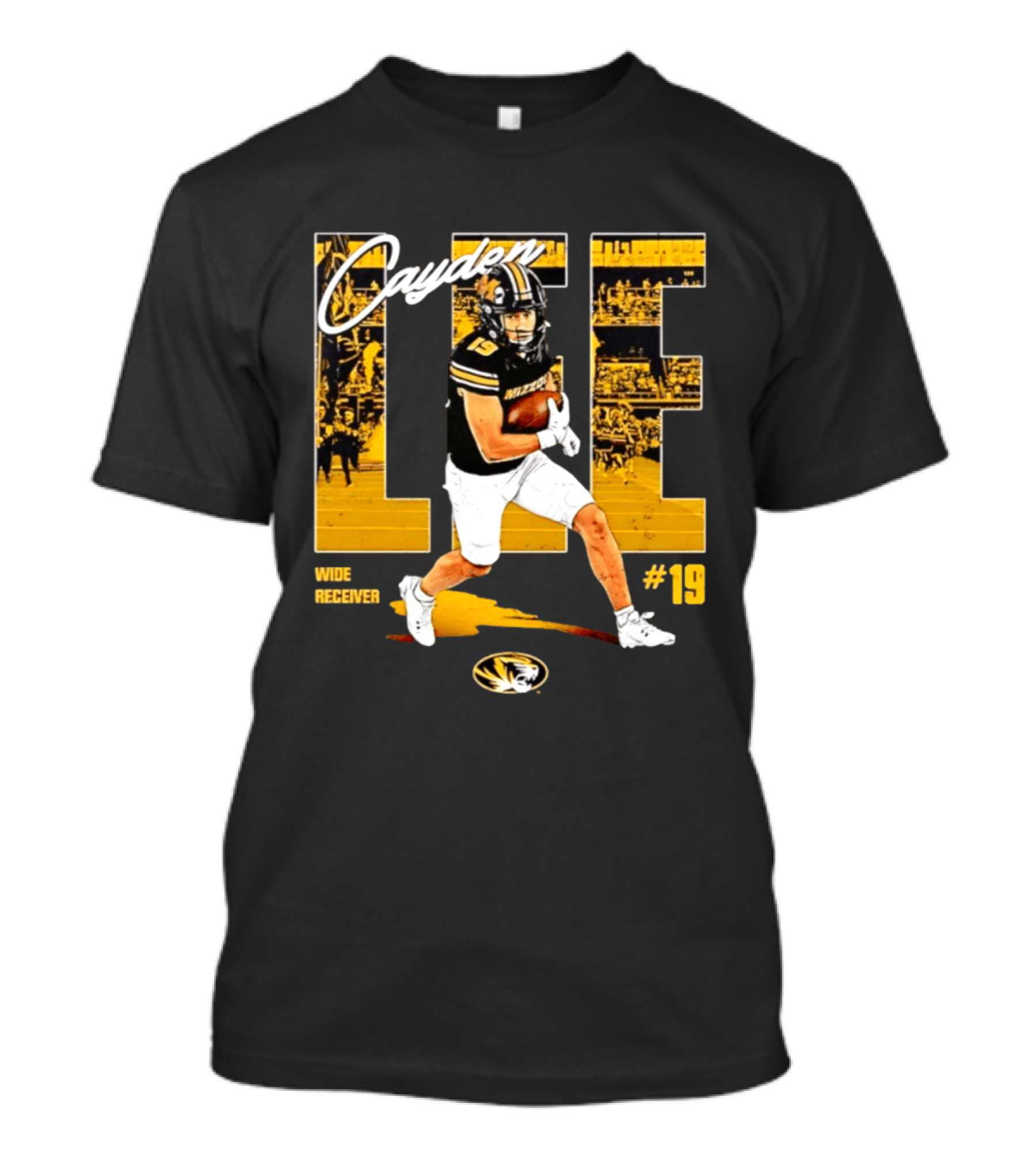 Cayden Lee Missouri Tigers Football Wide Receiver #19 NCAA T-Shirt
