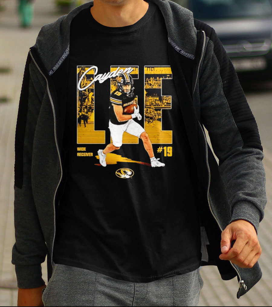 Cayden Lee Missouri Tigers Football Wide Receiver #19 NCAA T-Shirt