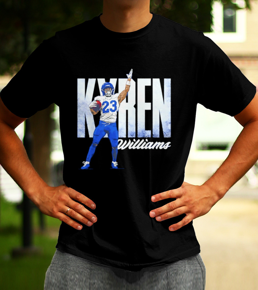 Kyren Williams Los Angeles Rams 23 Football Player Pose T-Shirt