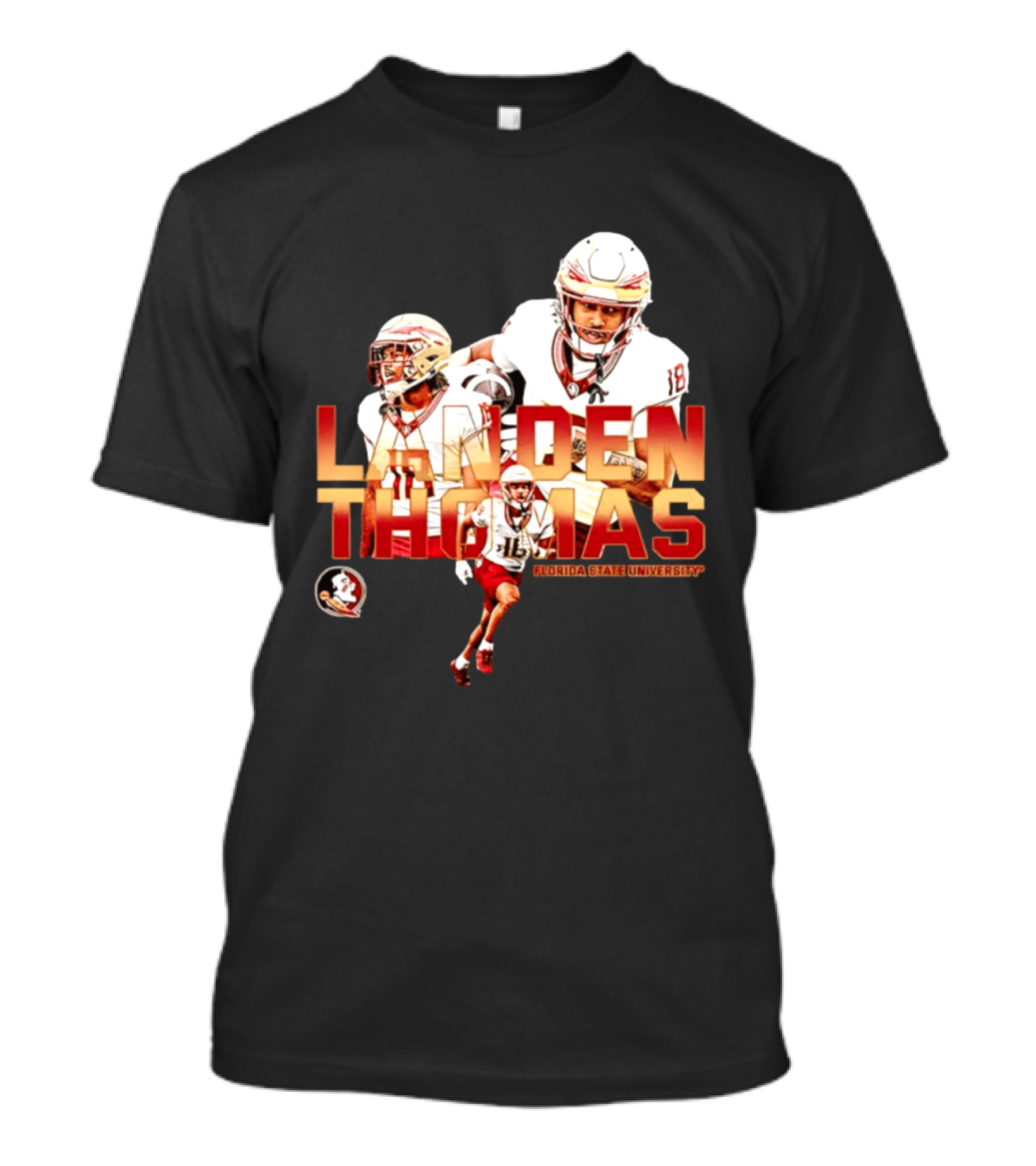 Landen Thomas Florida State University Football Player Collage T-Shirt