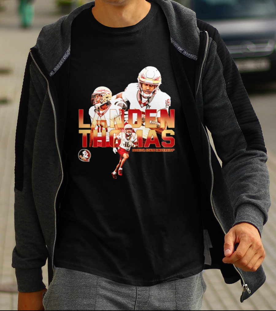 Landen Thomas Florida State University Football Player Collage T-Shirt