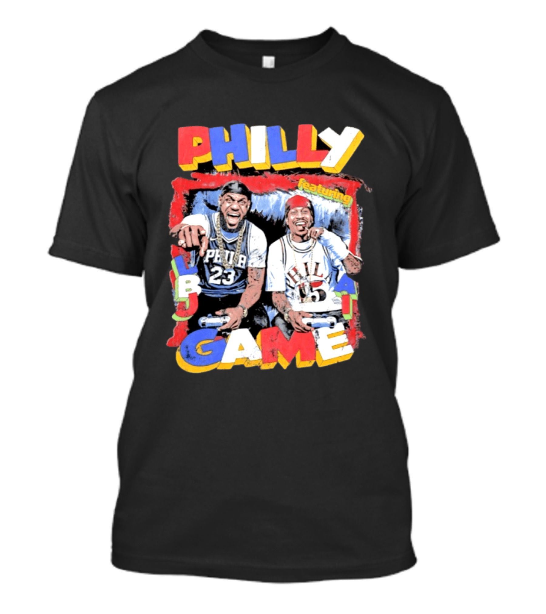 Philly Game Featuring AI And LBJ 23 15 T-Shirt