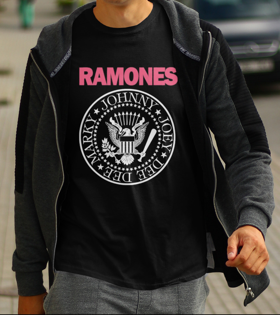 Ramones Seal Johnny Joey Dee Dee Marky Logo 78 83 T-Shirt