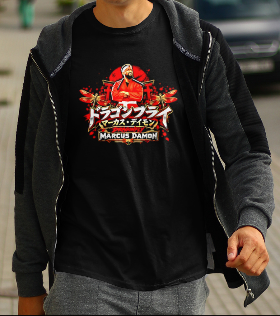 Marcus Damon Martial Arts Dragonfly Nunchucks T-Shirt