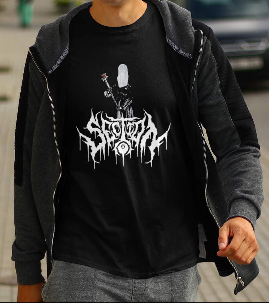 Section 8 Store Knight's Flail Dripping Text And Armor T-Shirt