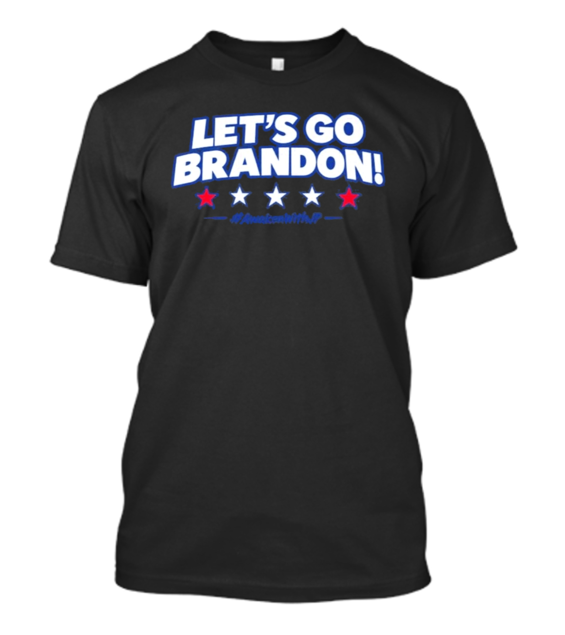 Let's Go Brandon Stars Pattern Hashtag T-Shirt