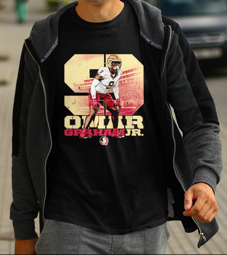 Omar Graham Jr Florida State Seminoles Football NCAA Number 9 T-Shirt
