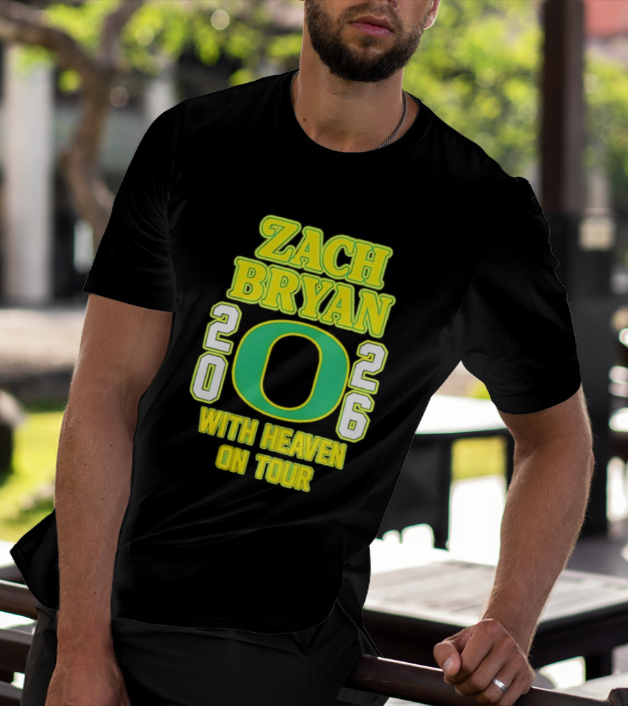 Zach Bryan Oregon 2026 With Heaven On Tour T-Shirt