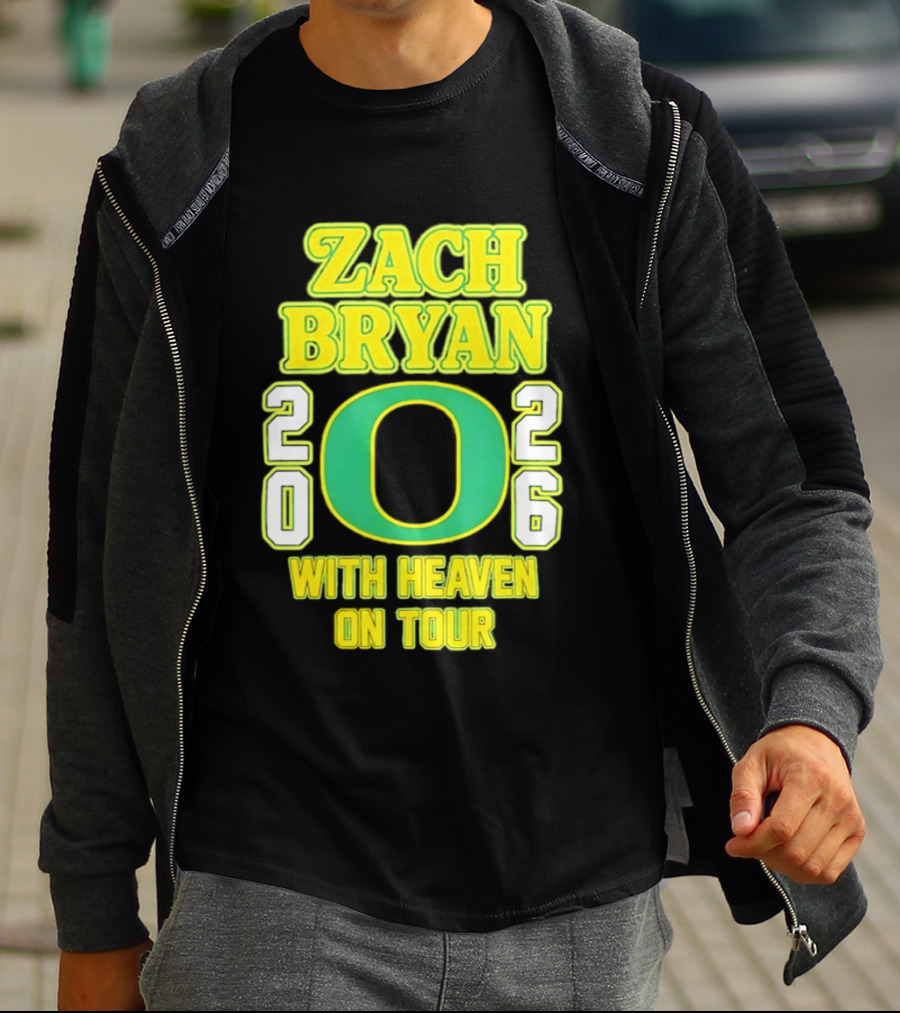 Zach Bryan Oregon 2026 With Heaven On Tour T-Shirt