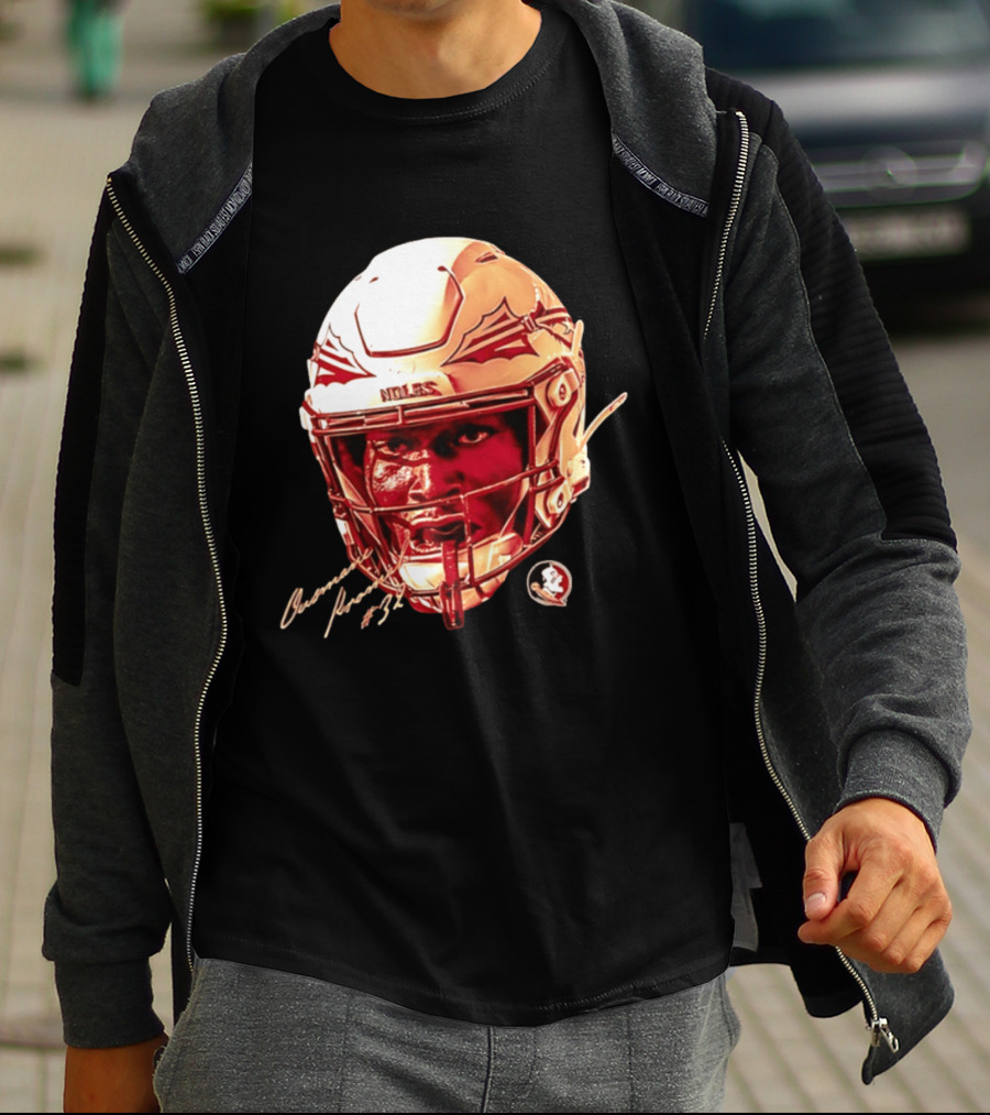 Ousmane Kromah #32 Florida State Seminoles NCAA Football Helmet Noles Game Face T-Shirt