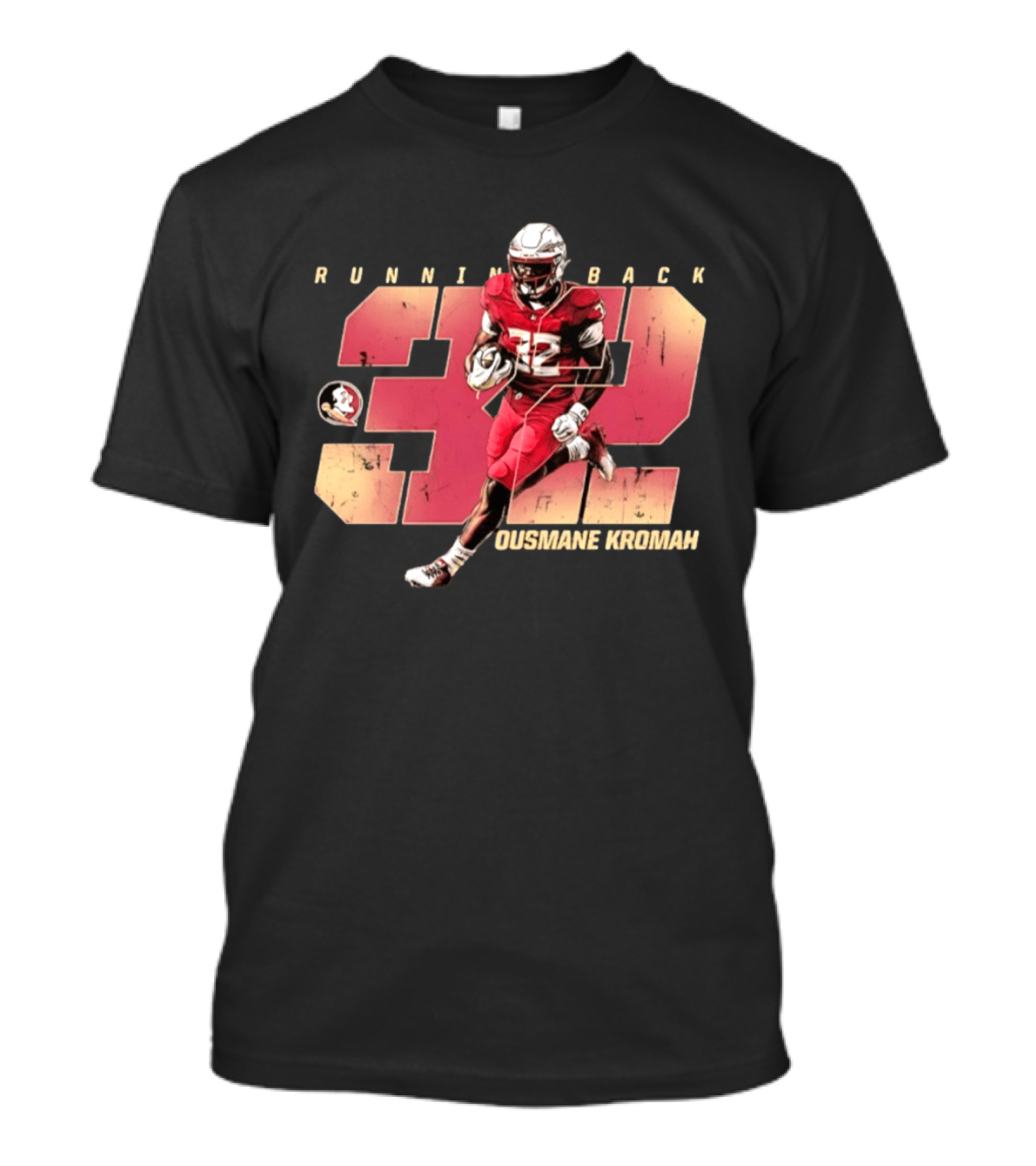 Florida State Seminoles Running Back Ousmane Kromah No 32 Football T-Shirt