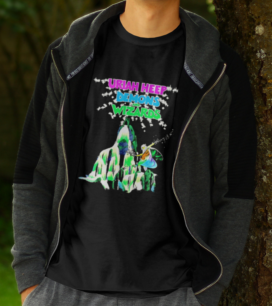 Uriah Heep Demons And Wizards Hard Rock Album Fantasy T-Shirt
