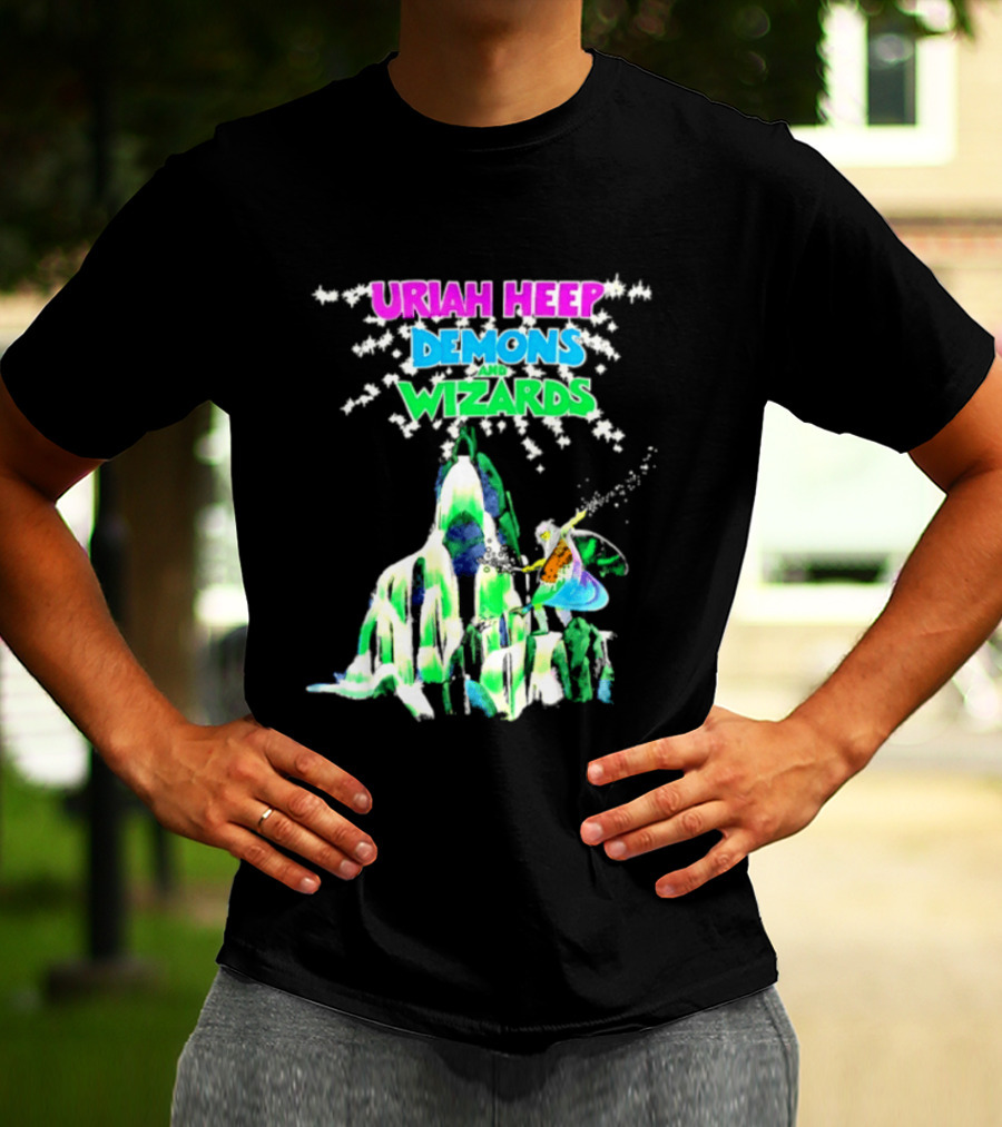 Uriah Heep Demons And Wizards Hard Rock Album Fantasy T-Shirt