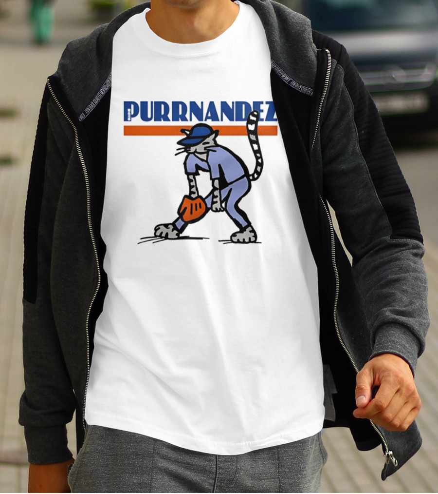 Keith Hernandez Hadji Grounder Purrnandez New York Mets Baseball Cat T-Shirt