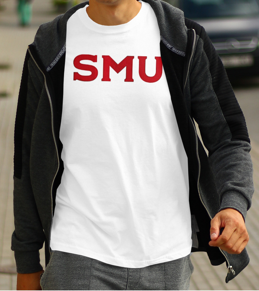SMU Blue Blood New Blood Football 2 Sided Kevin Jennings T-Shirt