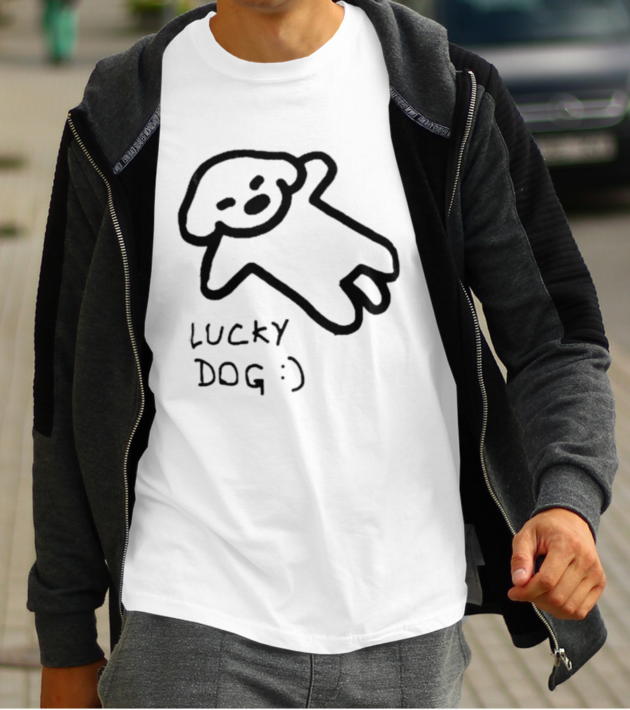 Lucky Dog Puppy Wholesome :) Sketch T-Shirt
